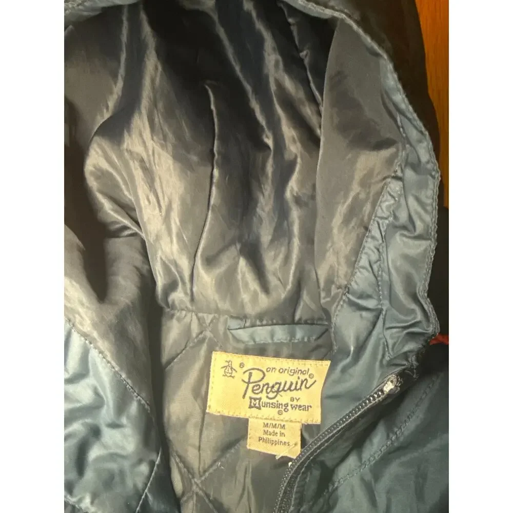 NEW Original Penguin by Munsingwear Insulated Jacket Men's Medium Navy Full Zip